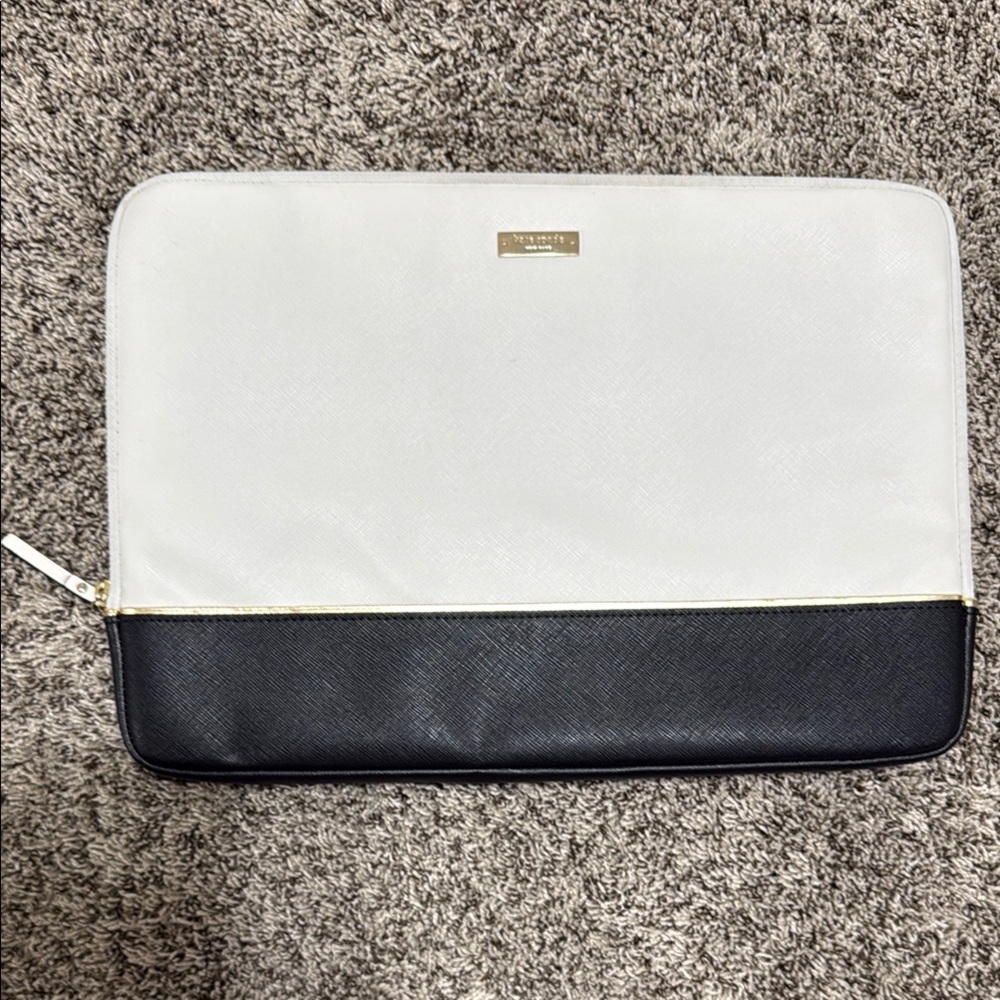 Kate Spade Black and White Laptop Case
